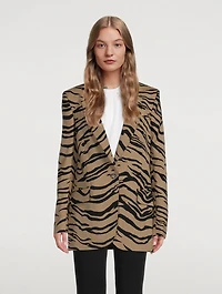 Tiger Stripe Jacquard Blazer