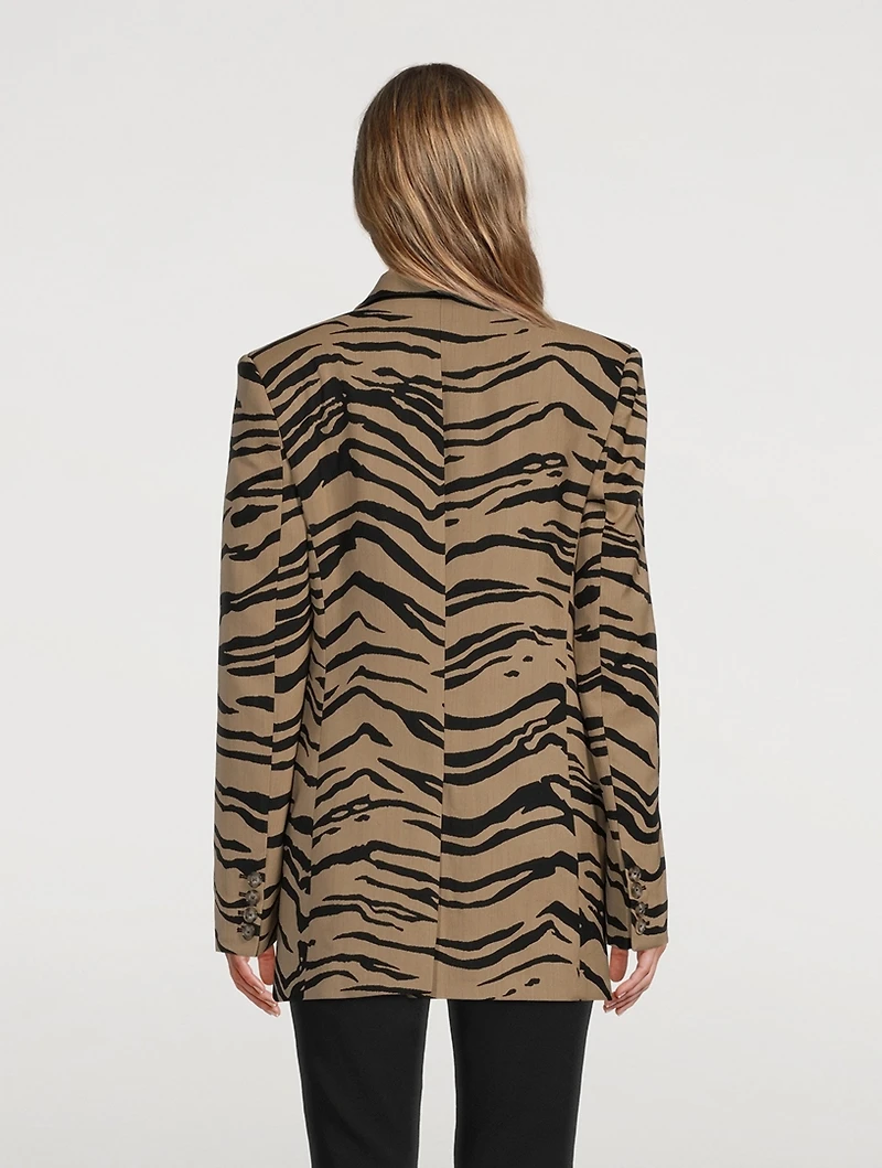 Tiger Stripe Jacquard Blazer