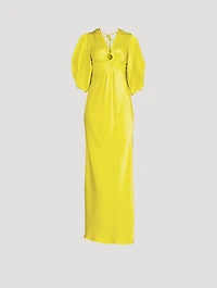 Rewild Double Satin Gown Doodle Print