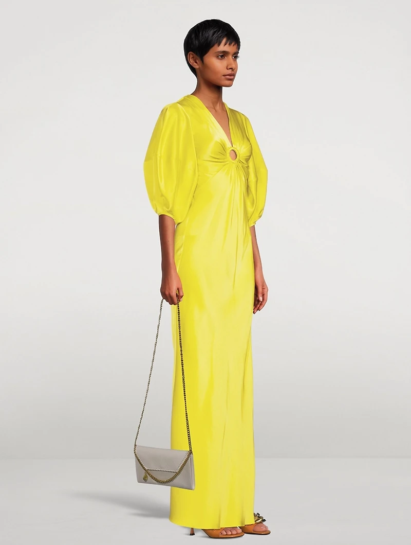 Rewild Double Satin Gown Doodle Print