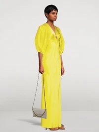Rewild Double Satin Gown Doodle Print