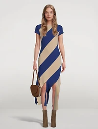 Striped Compact Knit Dress