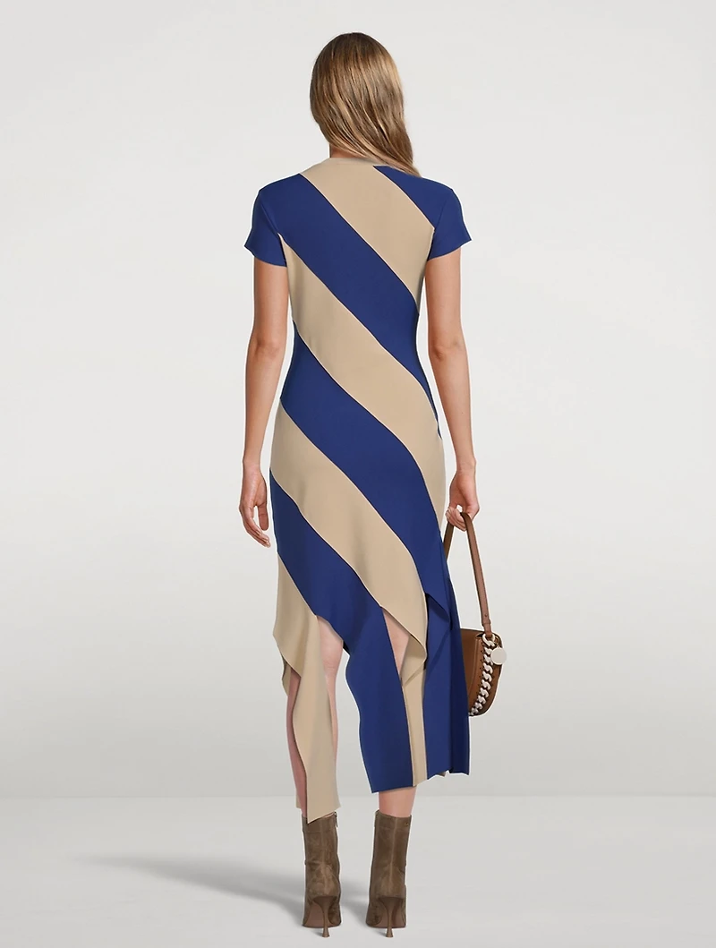Striped Compact Knit Dress