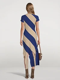 Striped Compact Knit Dress