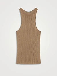 Ribbed Lurex Tank Top