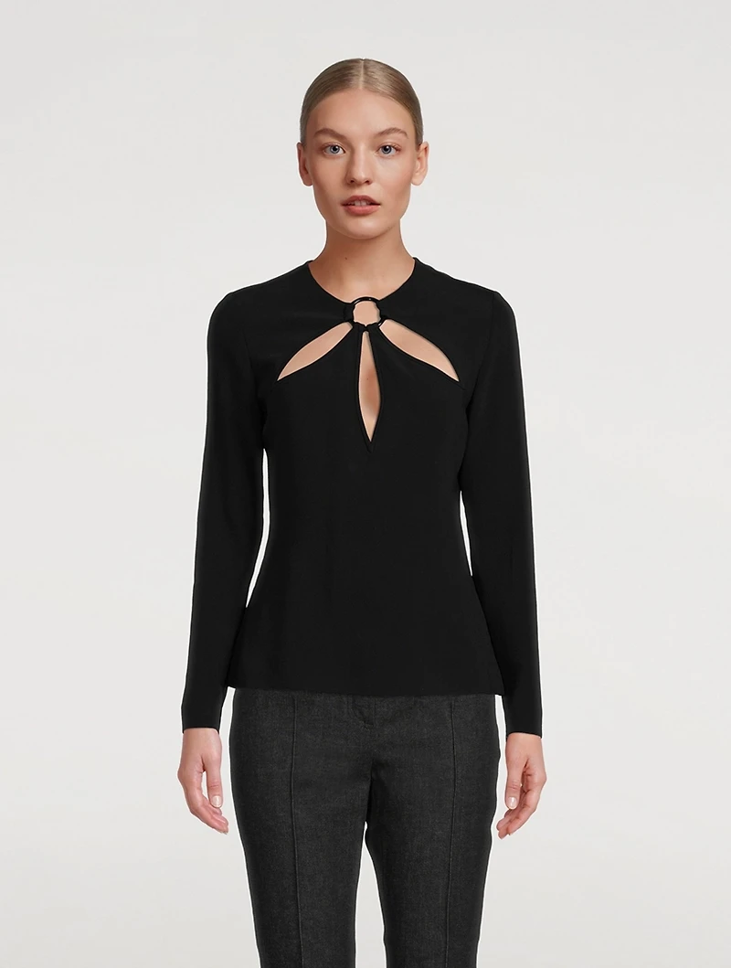Keyhole Cut-Out Sweater