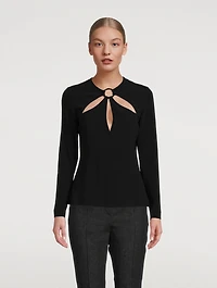 Keyhole Cut-Out Sweater
