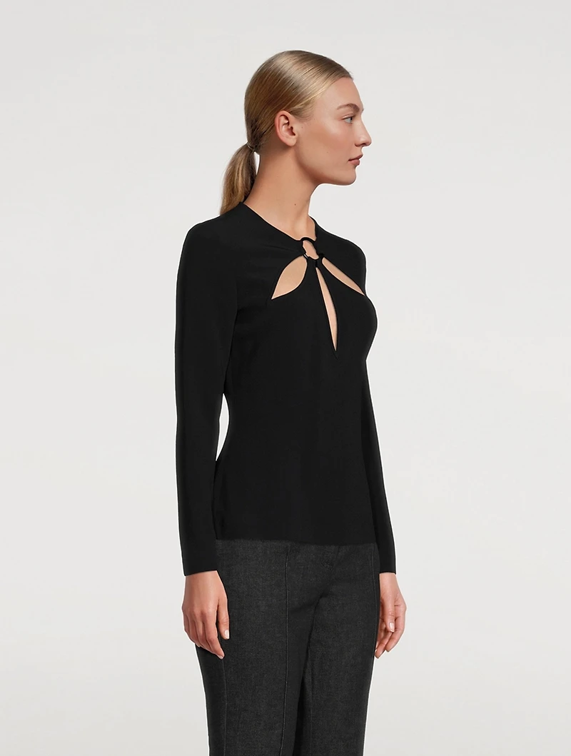 Keyhole Cut-Out Sweater