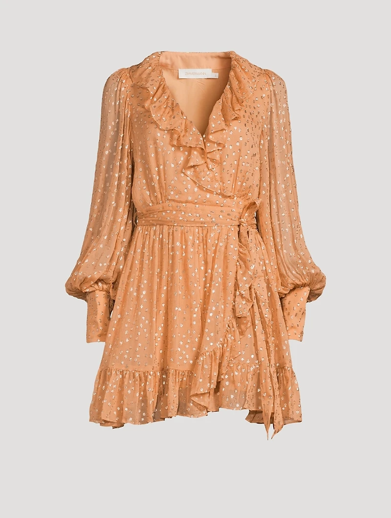 Lurex Wrap Mini Dress