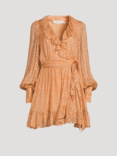 Lurex Wrap Mini Dress