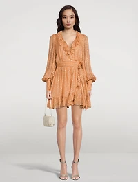 Lurex Wrap Mini Dress