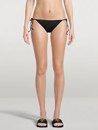 Reversible Bikini Bottom Silver Baroque Print