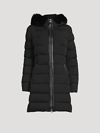 Calla Shearling-Trimmed Down Coat