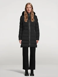 Calla Shearling-Trimmed Down Coat