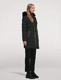 Calla Shearling-Trimmed Down Coat