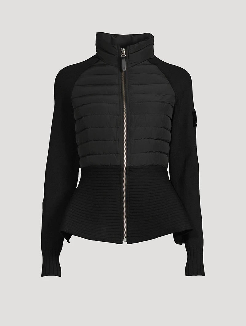 Joy Mixed-Media Peplum Jacket