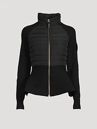 Joy Mixed-Media Peplum Jacket
