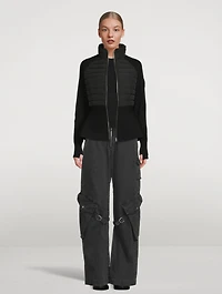 Joy Mixed-Media Peplum Jacket