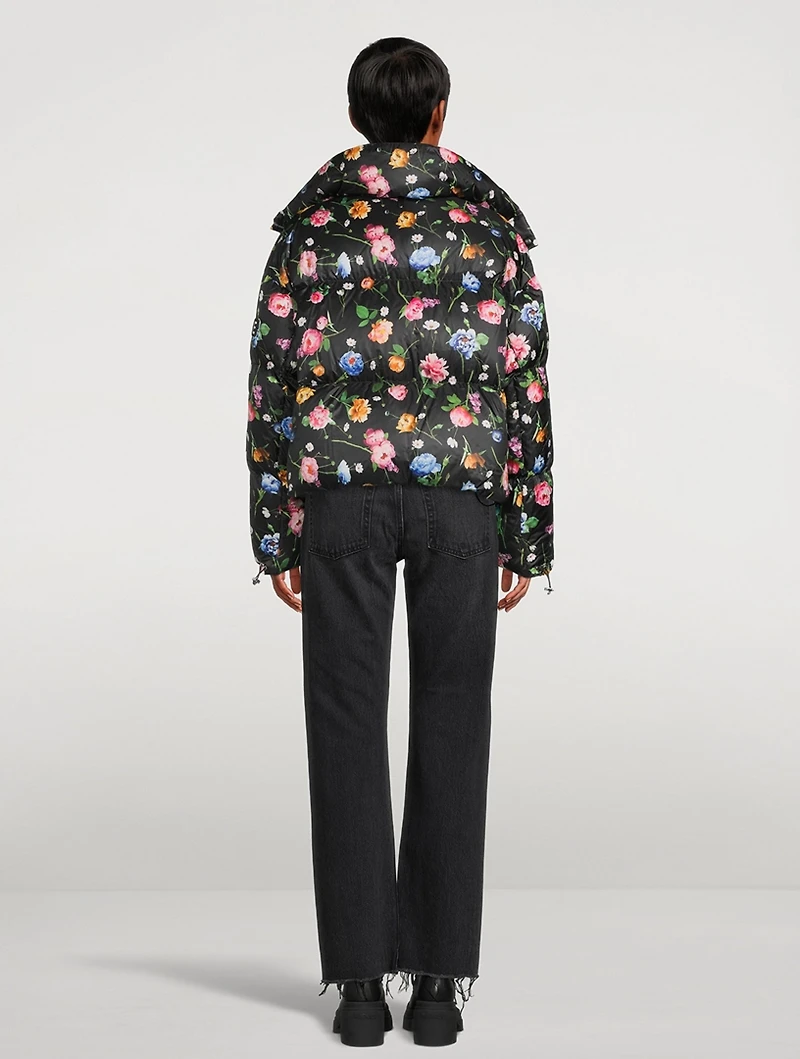 Mylah Puffer Jacket In Floral Print