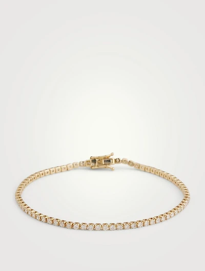 18K Gold Diamond Thread Bracelet