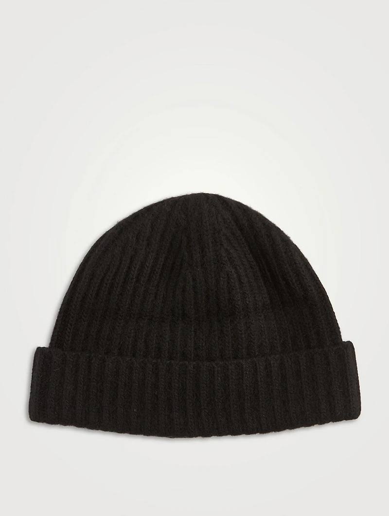 Ribbed Cashmere Folded Toque