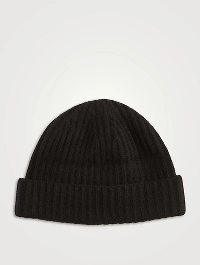 Ribbed Cashmere Folded Toque