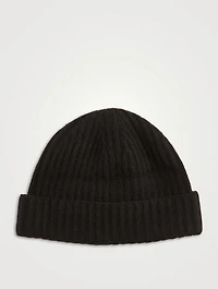 Ribbed Cashmere Folded Toque