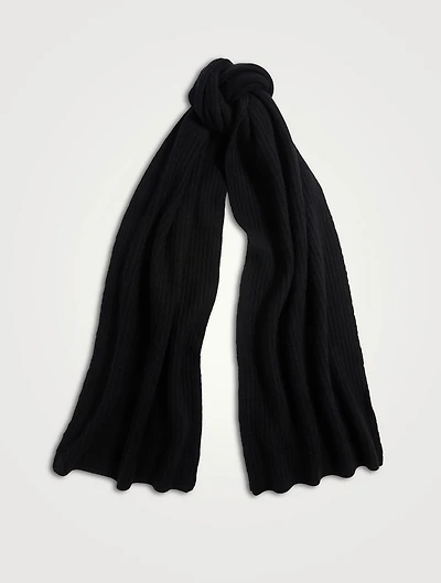 Large Ribbed Cashmere Scarf