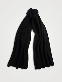 Large Ribbed Cashmere Scarf