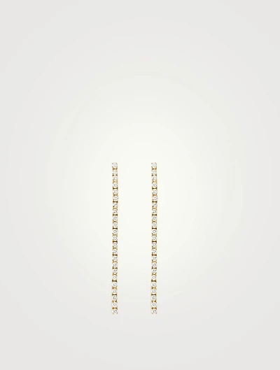 River 18K Gold Drop Earrings With Diamonds