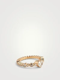 Coeur Ensemble 18K Gold Ring With Diamonds