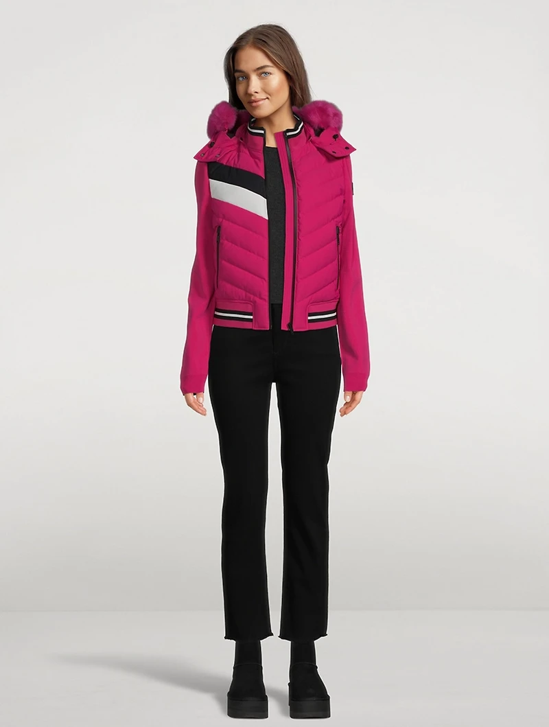 Laurelton Shearling-Trimmed Bomber Jacket