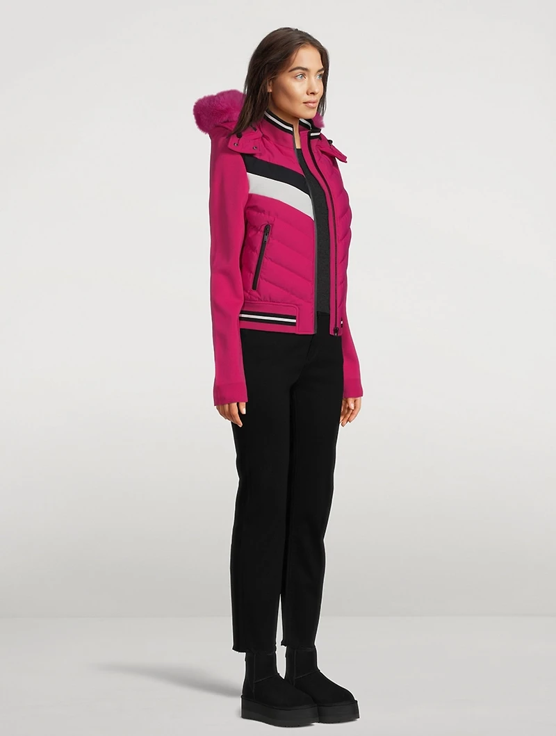 Laurelton Shearling-Trimmed Bomber Jacket