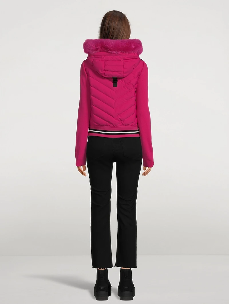 Laurelton Shearling-Trimmed Bomber Jacket