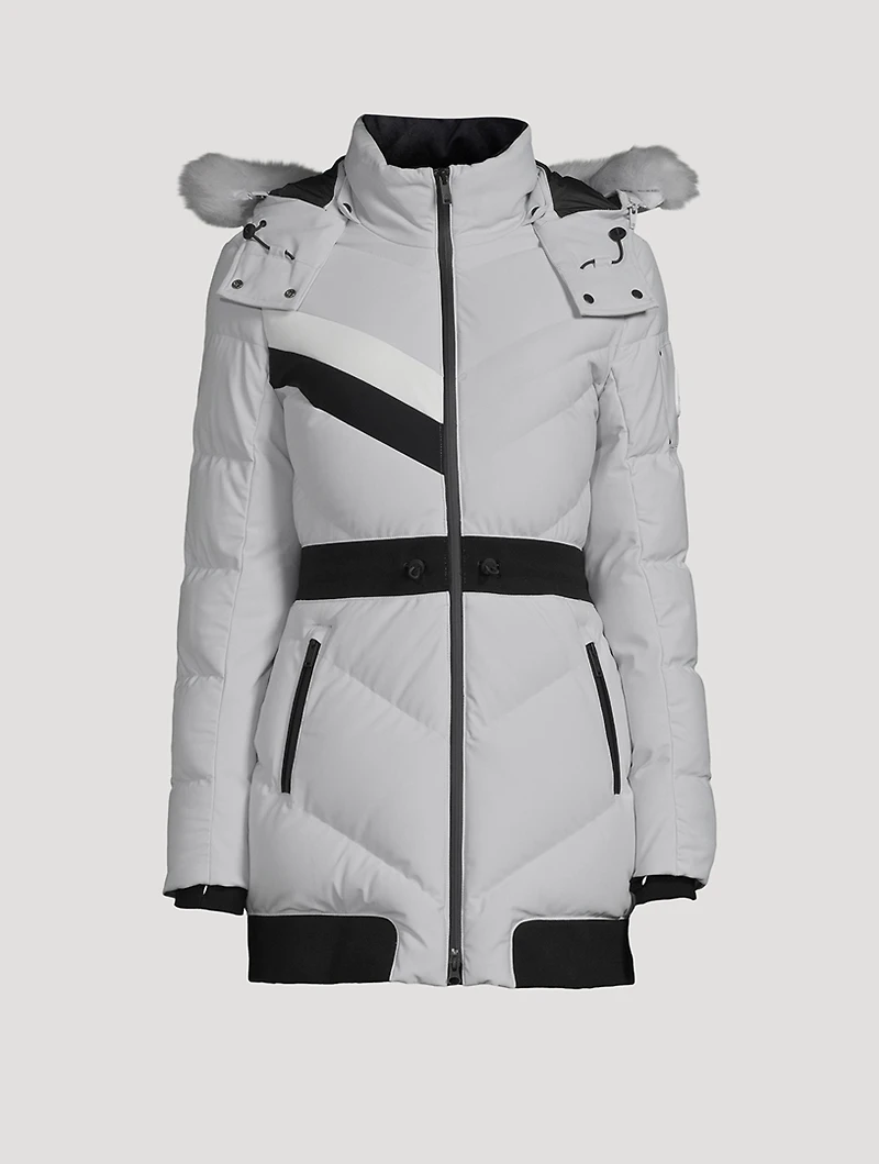 Cambria Shearling-Trimmed Down Jacket