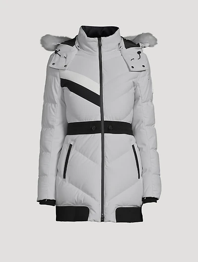 Cambria Shearling-Trimmed Down Jacket