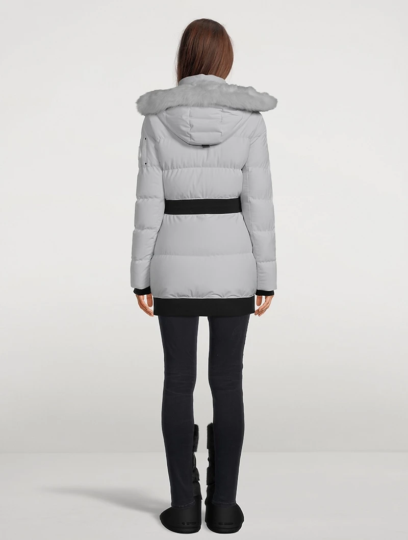 Cambria Shearling-Trimmed Down Jacket