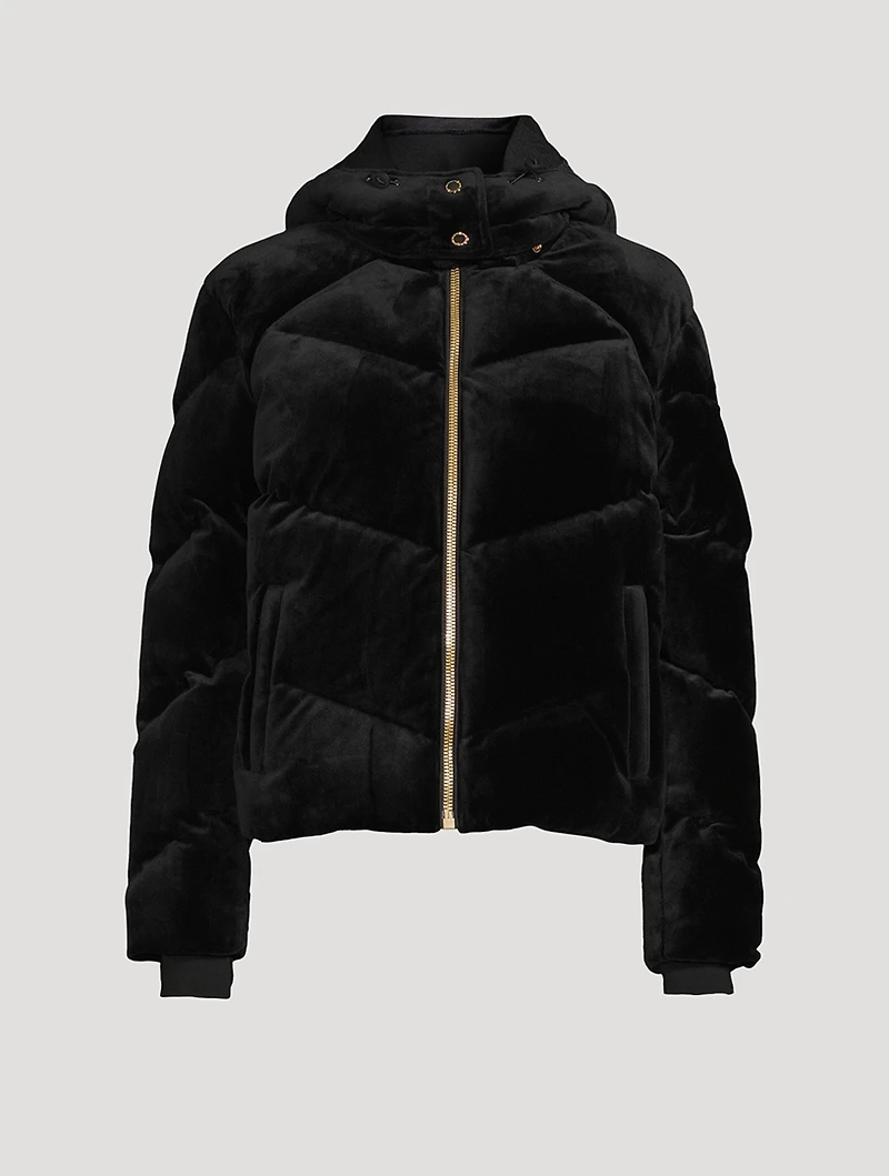 Seville Velour Down Puffer Jacket