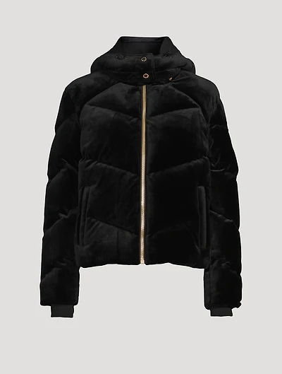 Seville Velour Down Puffer Jacket