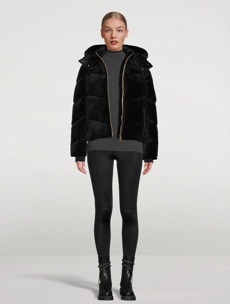 Seville Velour Down Puffer Jacket
