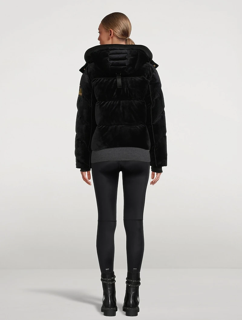 Seville Velour Down Puffer Jacket