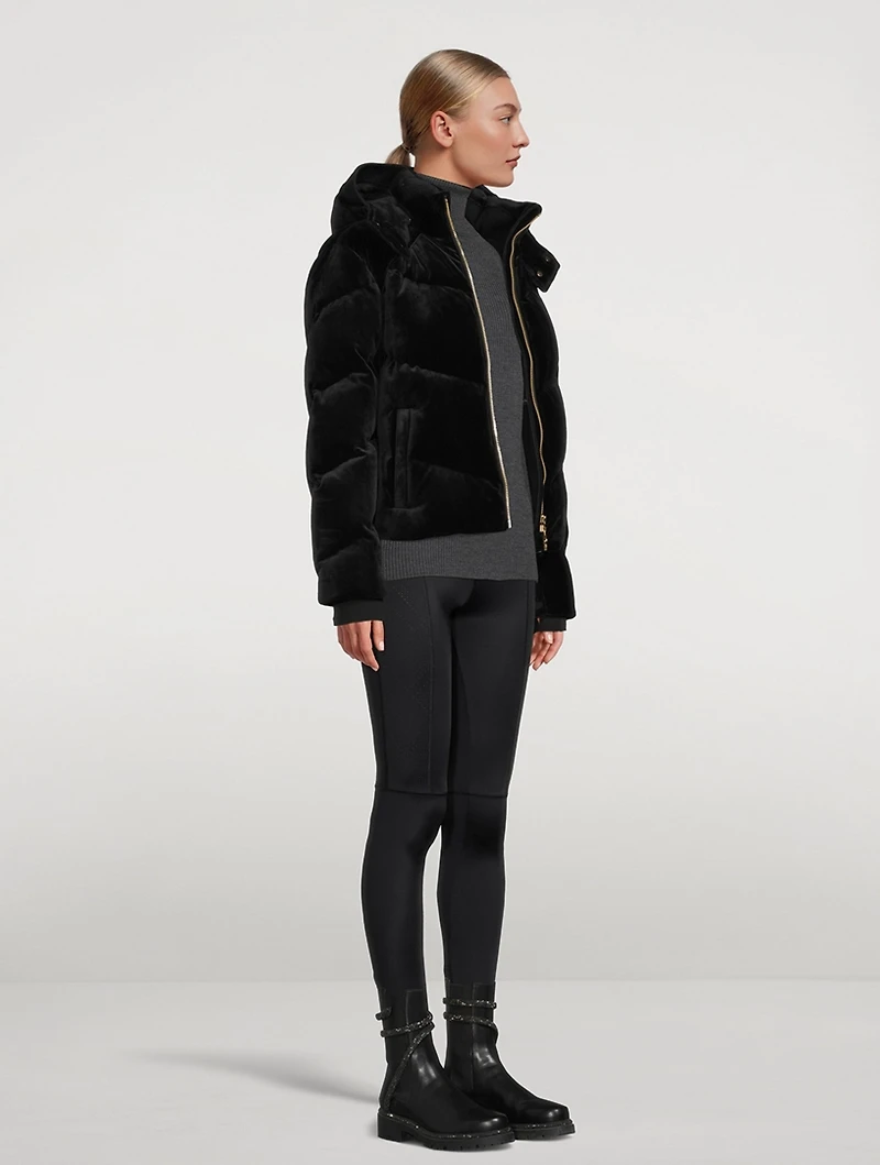 Seville Velour Down Puffer Jacket