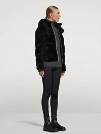 Seville Velour Down Puffer Jacket