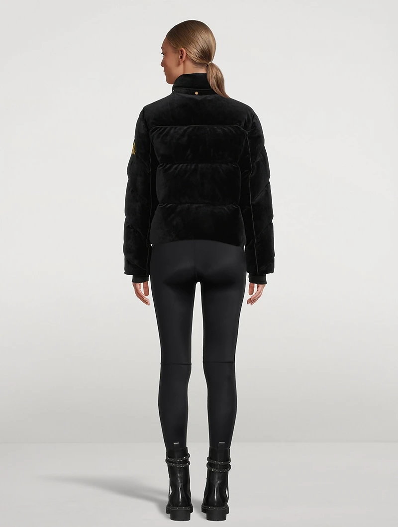 Seville Velour Down Puffer Jacket