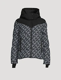 Green Point Down Puffer Jacket Monogram Print