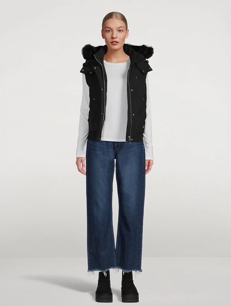 Liberty Shearling-Trimmed Down Vest