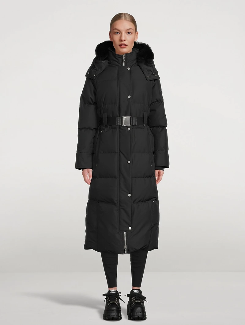 Cloud Shearling-Trimmed Down Parka