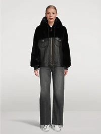 Rockwell Bunny Faux Fur And Leather Jacket