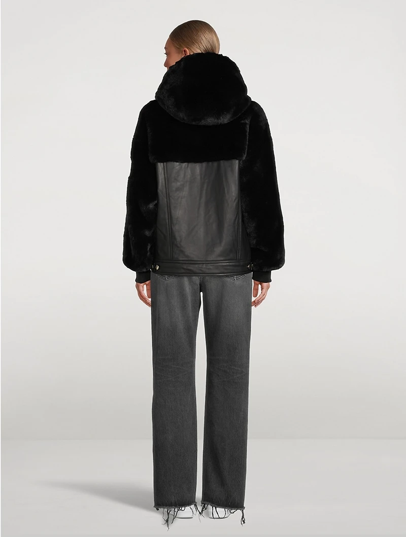 Rockwell Bunny Faux Fur And Leather Jacket