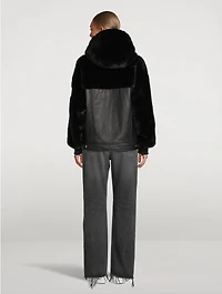 Rockwell Bunny Faux Fur And Leather Jacket